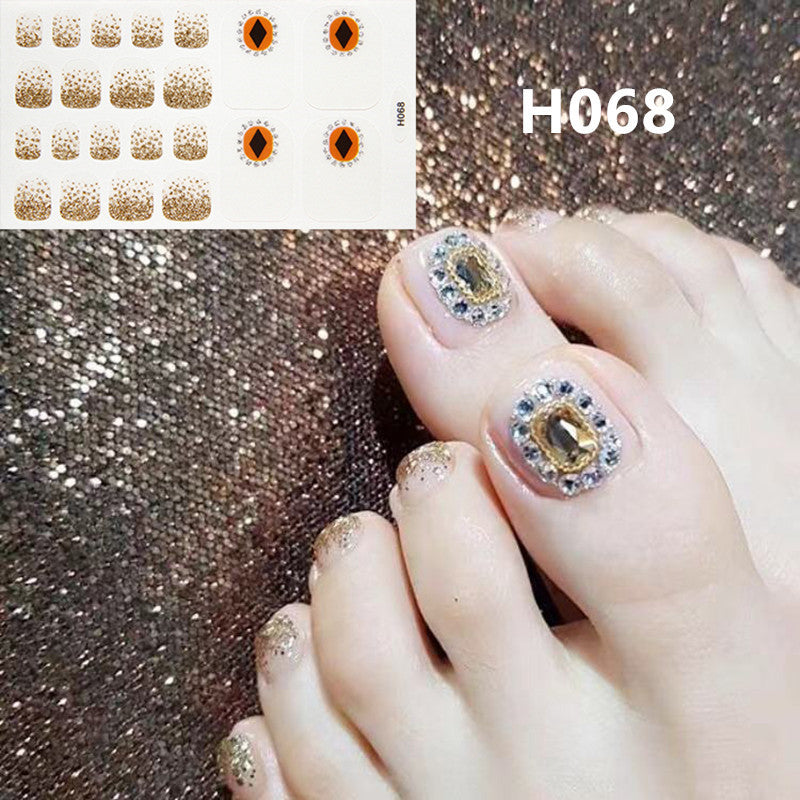 Removable Nail Metal Toe Nail Sticker