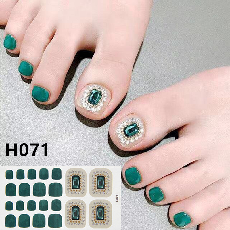 Removable Nail Metal Toe Nail Sticker