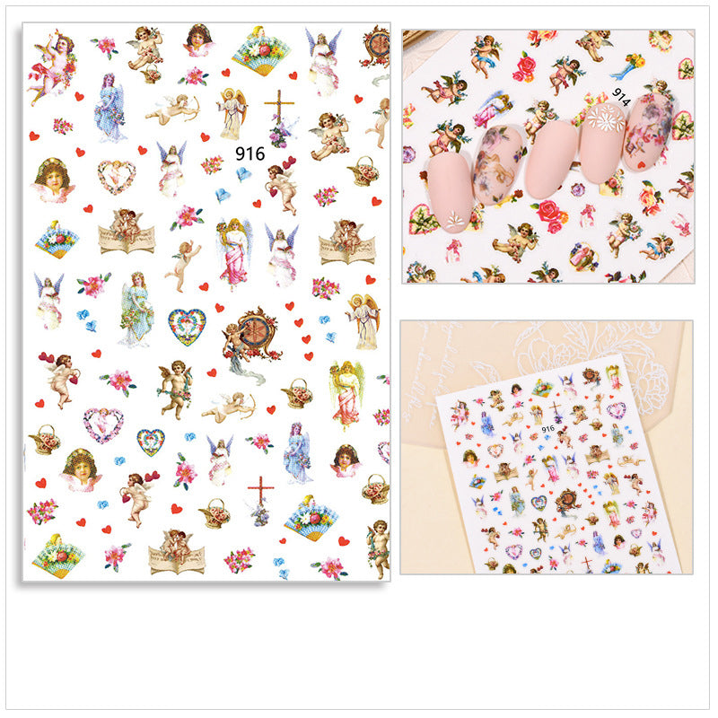 Nail Art Sticker Ornament New Japanese Angel Cupid Madonna