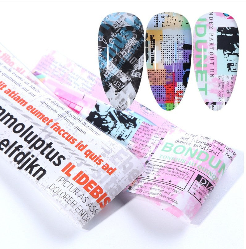 Nail Starry Sky 10 Color Glass Sticker Jewelry Transfer Paper Starry Sky Poster Sticker Platinum Sticker