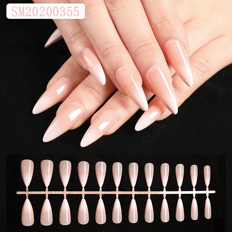 European And American Pink Complexion French Manicure