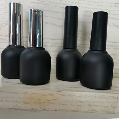 Manicure And Nail Polish Glue in Light-proof Sub-bottles, Light-proof Bottle, Brush And Silver Cover Set Wholesale 8ml 10ml