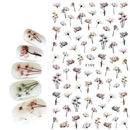 Nail Applique Patch Blooming Dried Flower Phototherapy Nail Polish Glue