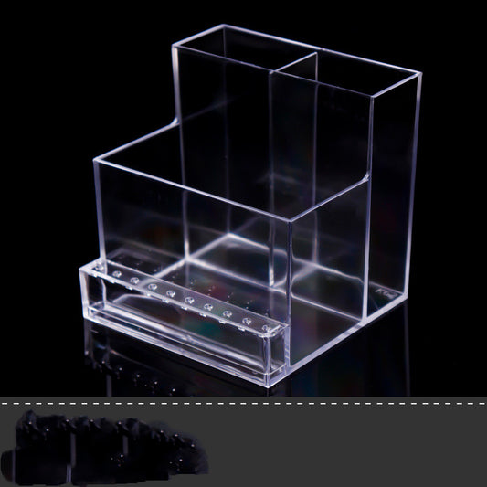 Polishing Machine Storage Rack Nail Tool Storage Box Polishing Head Drill Bit Transparent Finishing Box