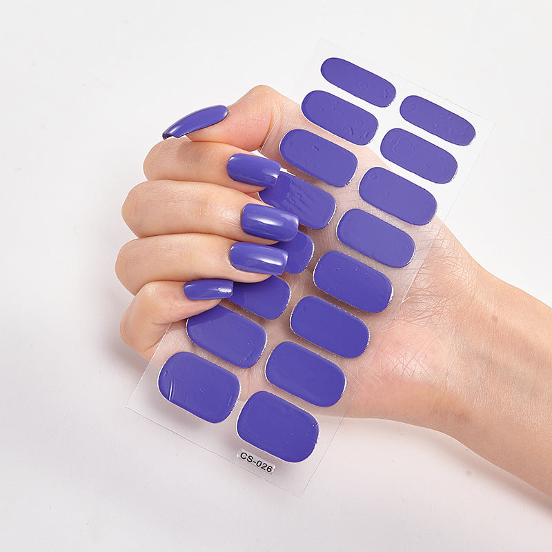 Pure Color 16 Nail Stickers