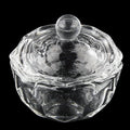 Glass Crystal Cup With Lid Octagonal Transparent Crystal Cup