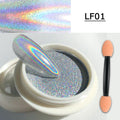 Manicure Solid Magic Mirror Powder European And American Aurora Aperture Laser Mirror Powder With Brush Set