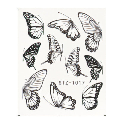 Nail Art Sticker Retro Watercolor Big Butterfly Nail Watermark Sticker