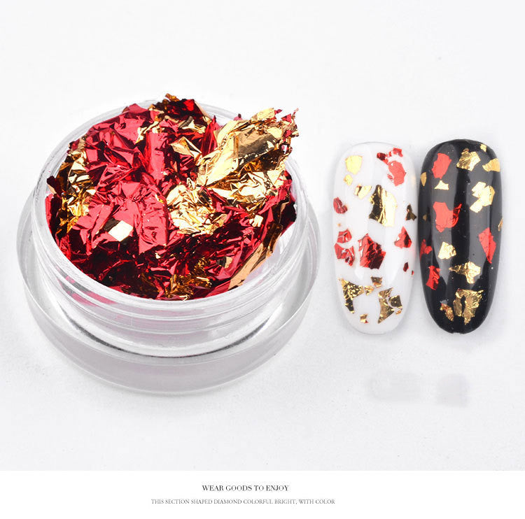 Gold And Silver Tin Foil Nail Stickers Decorations Crystal Phototherapy Nail Foil Paper