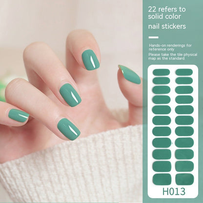 Simple Ins Style Pure Color Nail Sticker