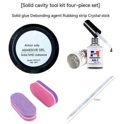 Solid Glue Kit Solid Glue Heating Lamp Rub Crystal Stick Wear Nail Tool