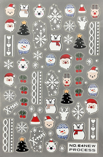 Thin Tough Thin Matte Nail Sticker Christmas