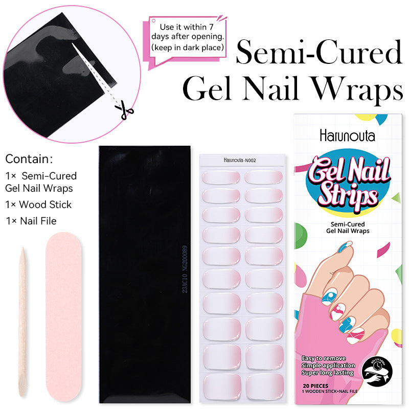 Semi-curing French Gel Nail Stickers