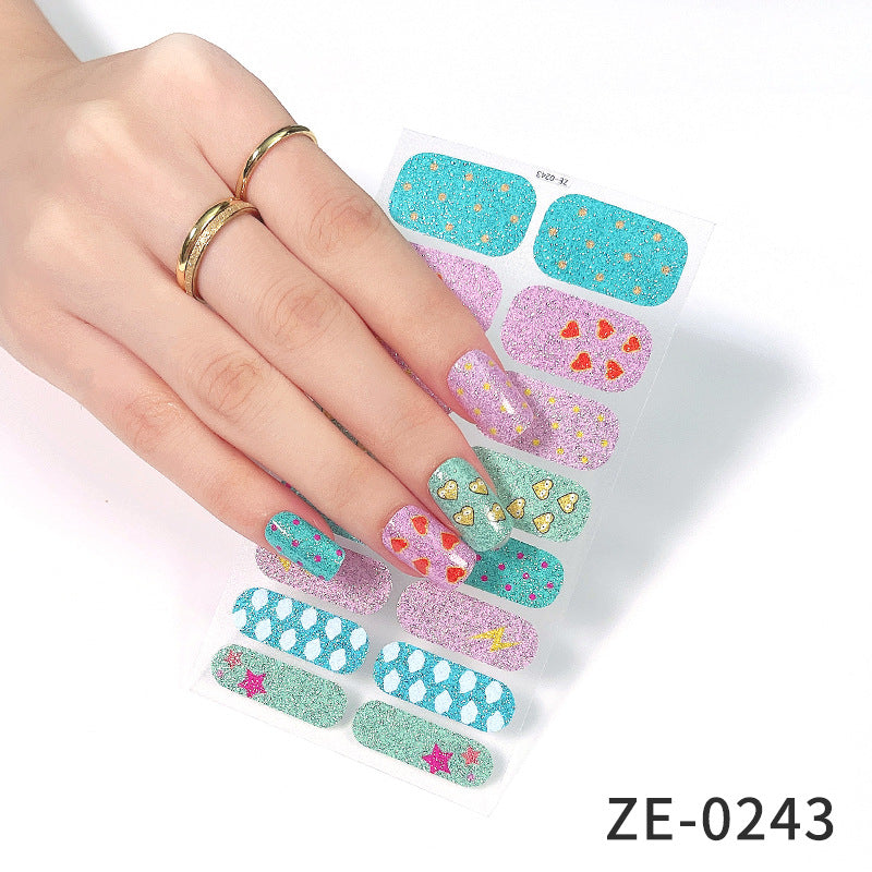 Fashion Christmas Waterproof Manicure Stickers