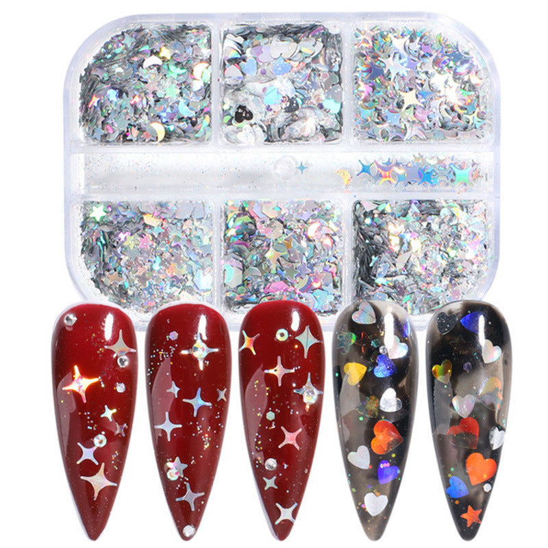 Reflective And Translucent Edelweiss Powder Nail Sequins