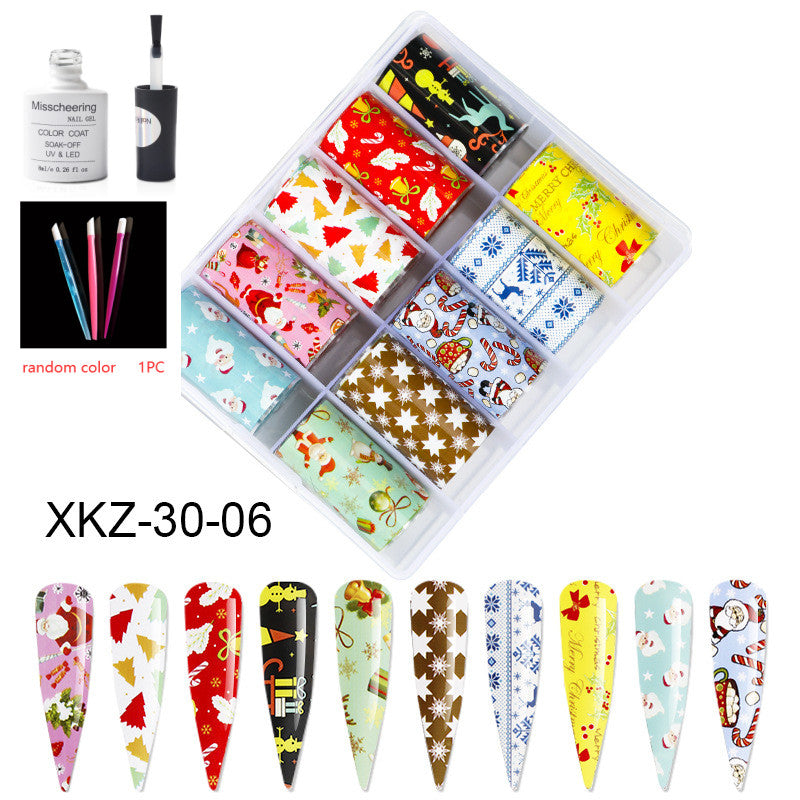 Nail Art Transfer Foils Set Of 12