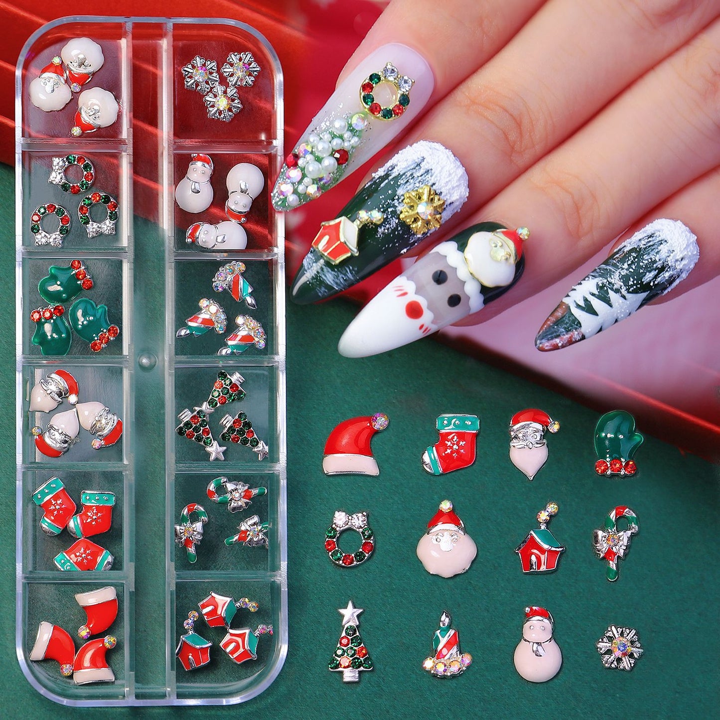 Nail Ornament Alloy Christmas Snowflake Series