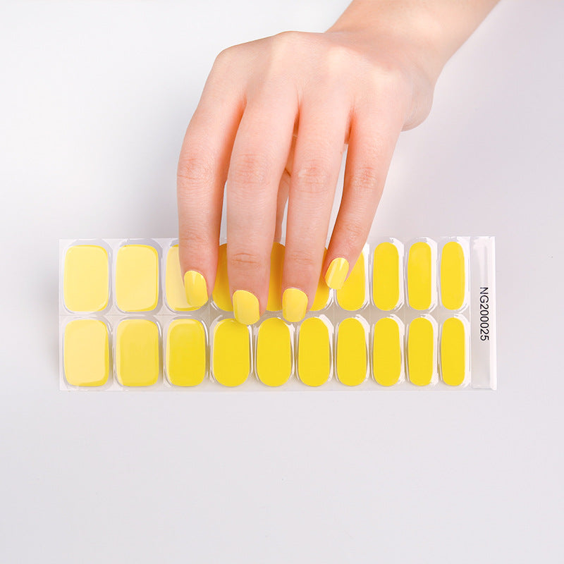 Korean Semi Cured Nail Stickers That Can Be Attached To Nail Polish Glue