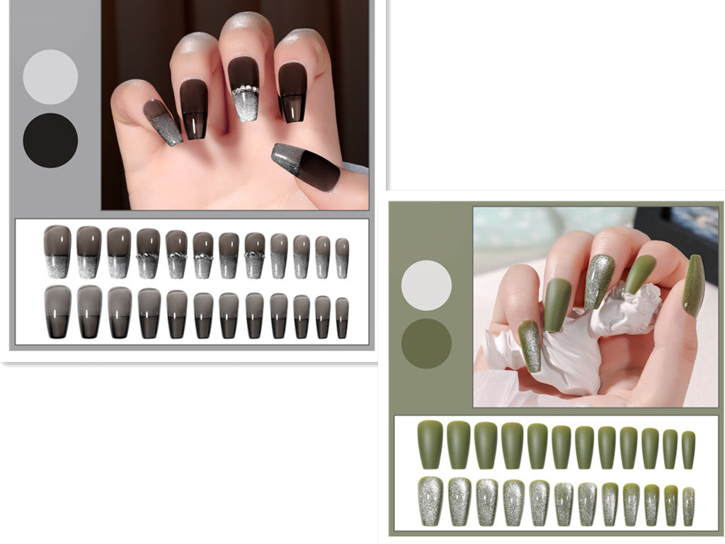 Fake Nail Patches Hand Wearing Art