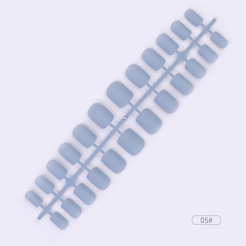 24pcs Solid Color Wear Fake Nail