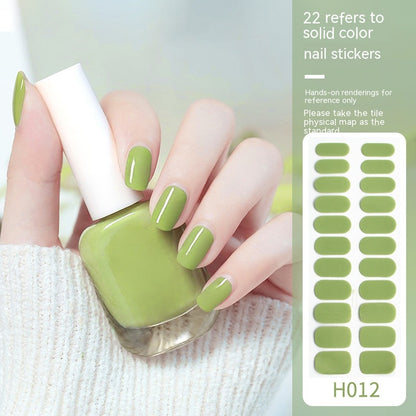 Simple Ins Style Pure Color Nail Sticker