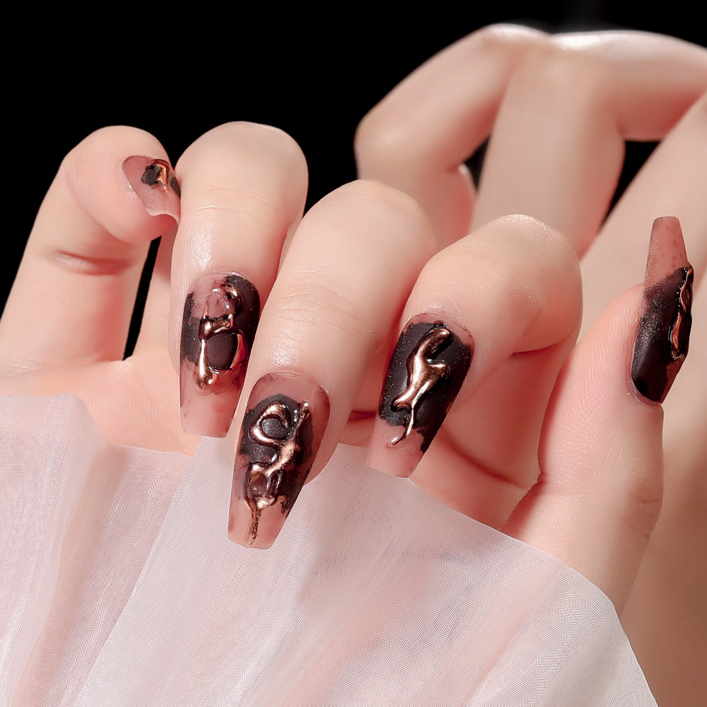 Fake Nail Patches Hand Wearing Art