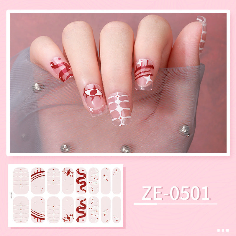 Apply Oil Film Fluorescent Nail Enhancement Sticker Glow At Night