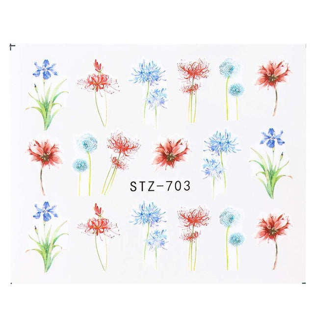Flower Series  Water Stickers