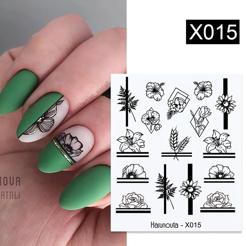 Nail Art Butterfly Sticker Flower Leaf Decal