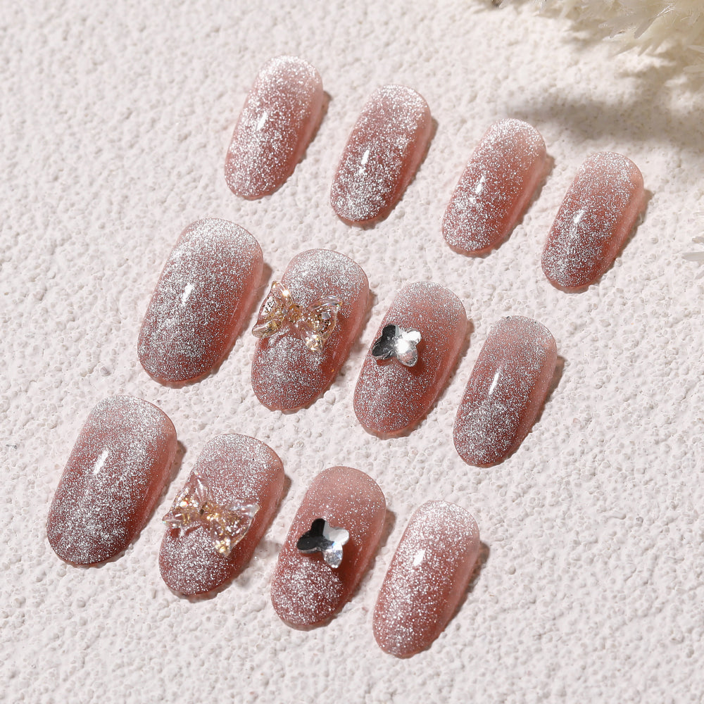 Fake Nail Patches Hand Wearing Art