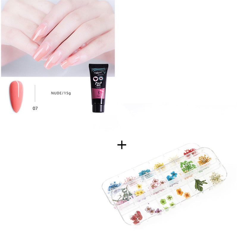 Nail extension glue 15ml non-paper support crystal fast nail extension gel UV phototherapy glue