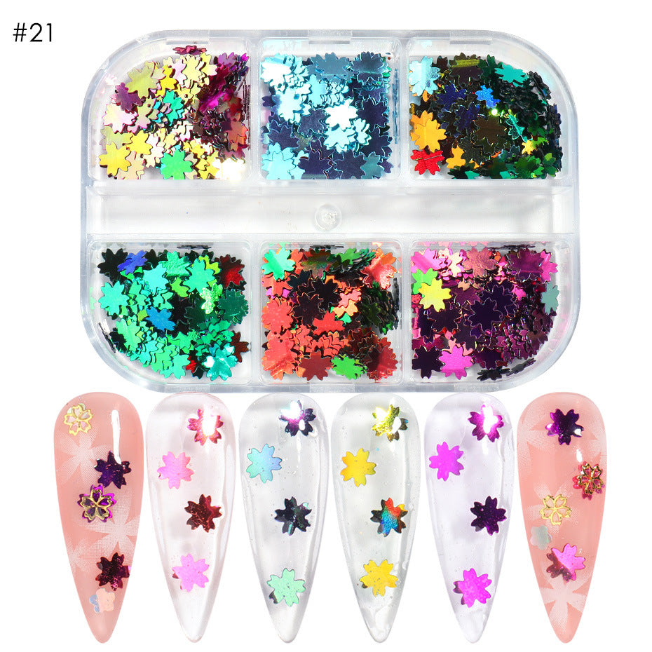 Reflective And Translucent Edelweiss Powder Nail Sequins