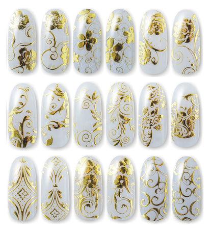 108 hot gold and silver stickers nail 3D stickers