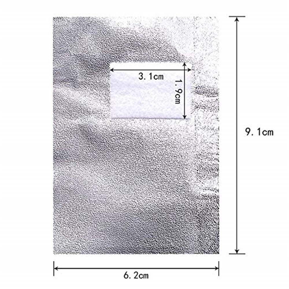 100 pieces of embossed tin foil bag