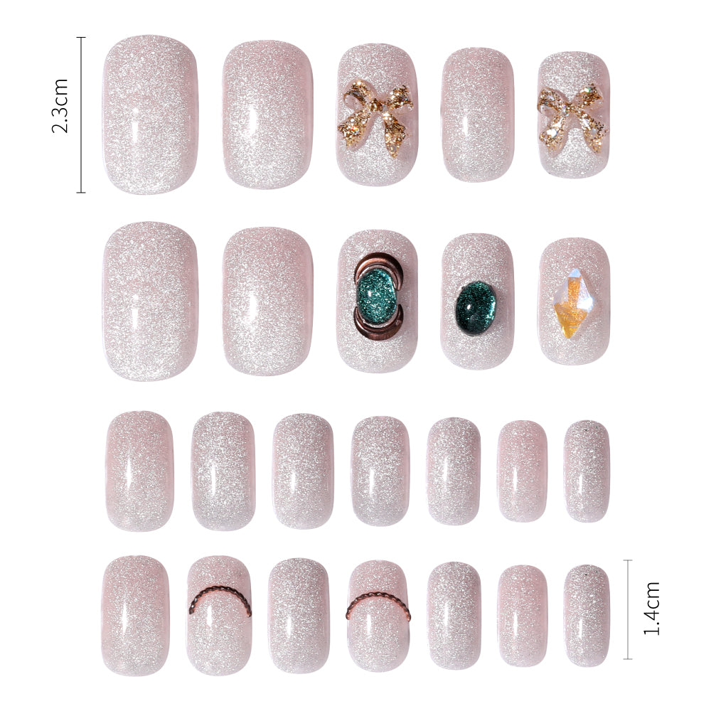 Fake Nail Patches Hand Wearing Art