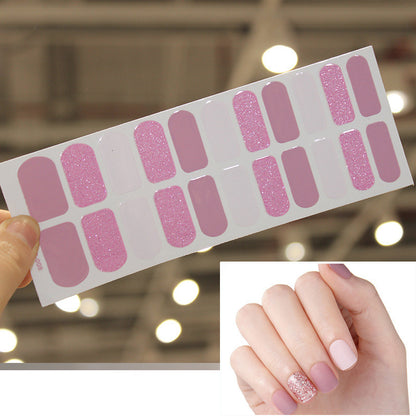 Waterproof Color Christmas Letter Nail Sticker Full Sticker