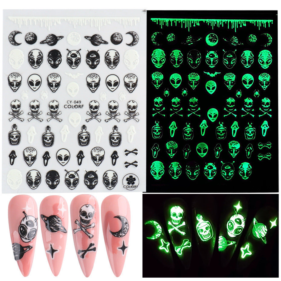 Glow-in-the-dark Nail Nail Adhesive Sticker