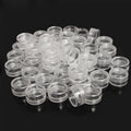 50 Pcspack Sealed Round Plastic Nail Art Storage Box