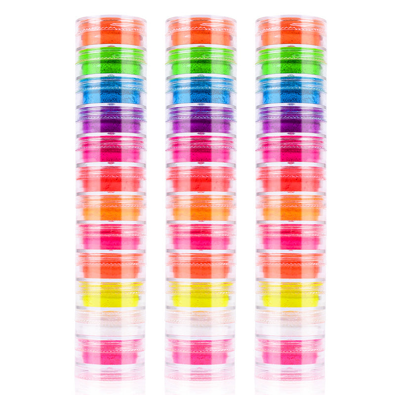 12 color nail powder