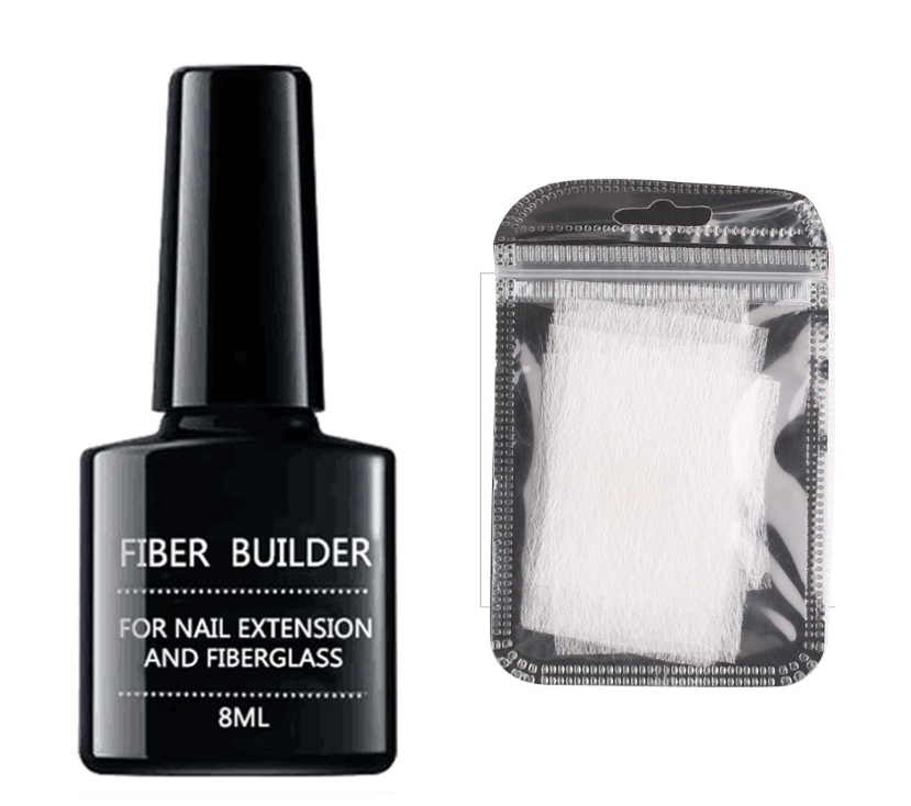 Fiber extension rubber reinforcement repair nail polish