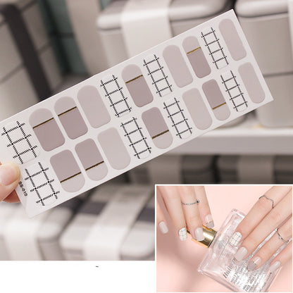 Waterproof Color Christmas Letter Nail Sticker Full Sticker