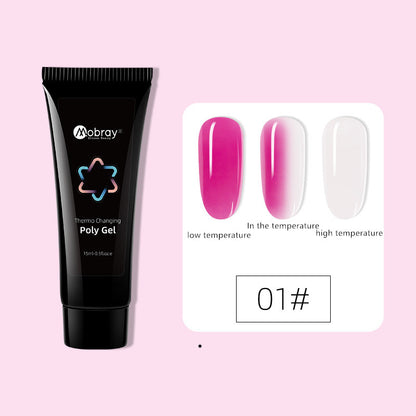 Warm lengthening nail gel