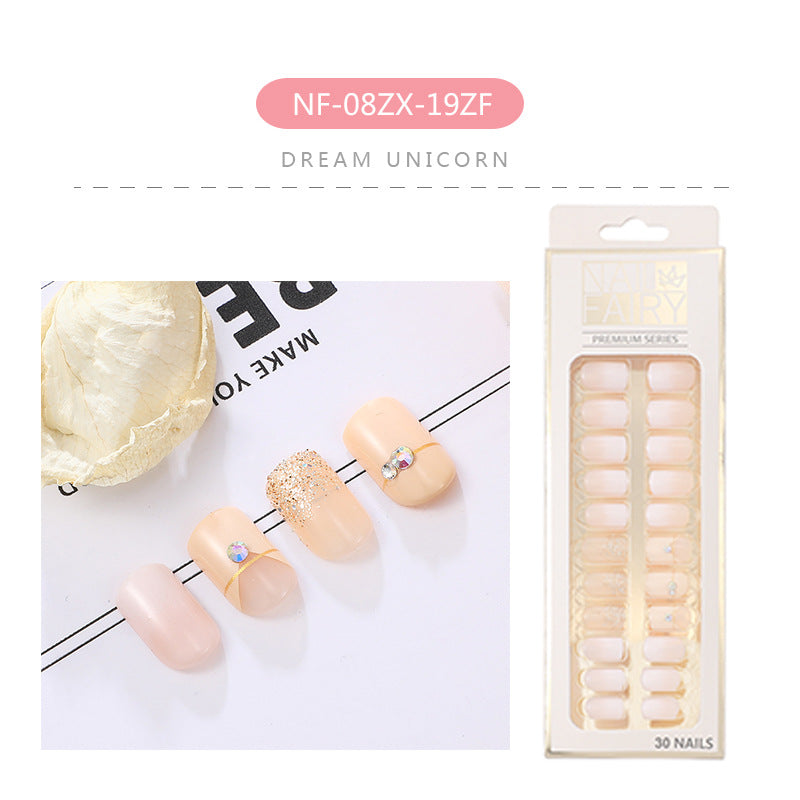 DIY Glitter Boxed Waterproof Fake Nail Patch