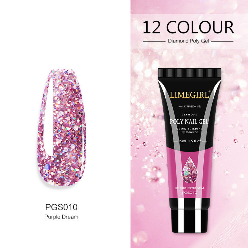 Nail Art Glitter Powder Extension Glue Painless And Quick Extension Glitter Crystal Extension Glue