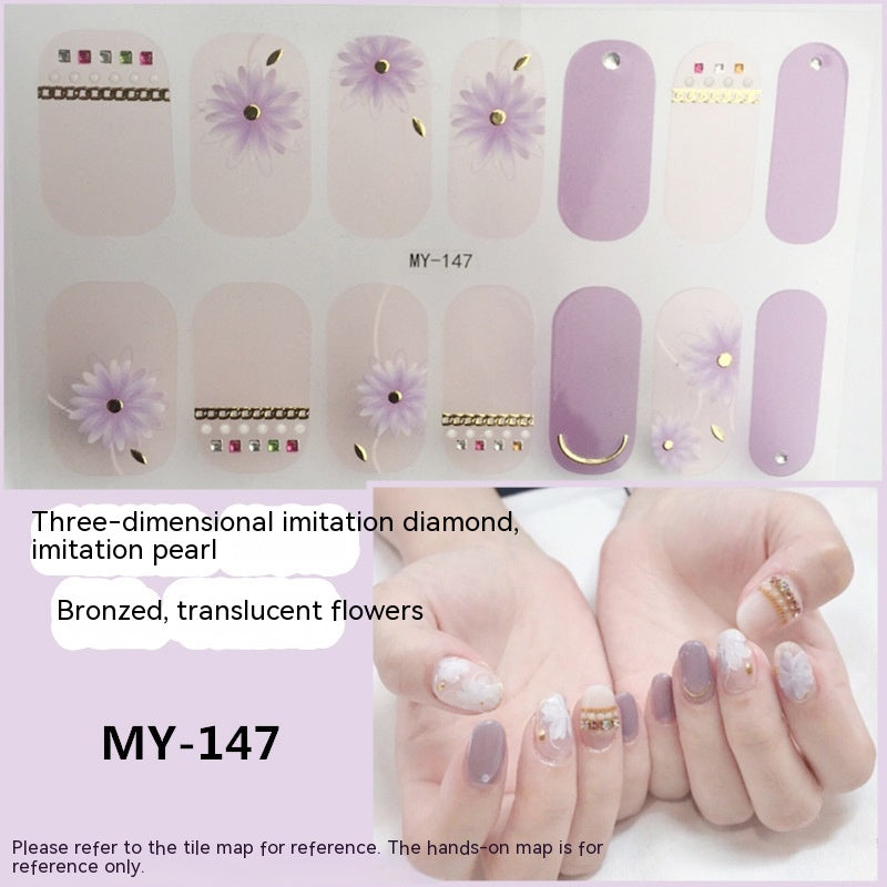 Baking-free Gel Three-dimensional Nail Stickers Full Paste Waterproof And Durable