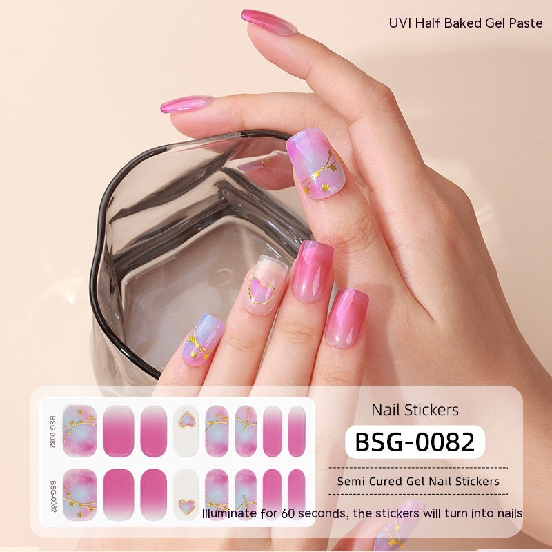 Semi-curing Gel Nail Sticker Gel Beauty