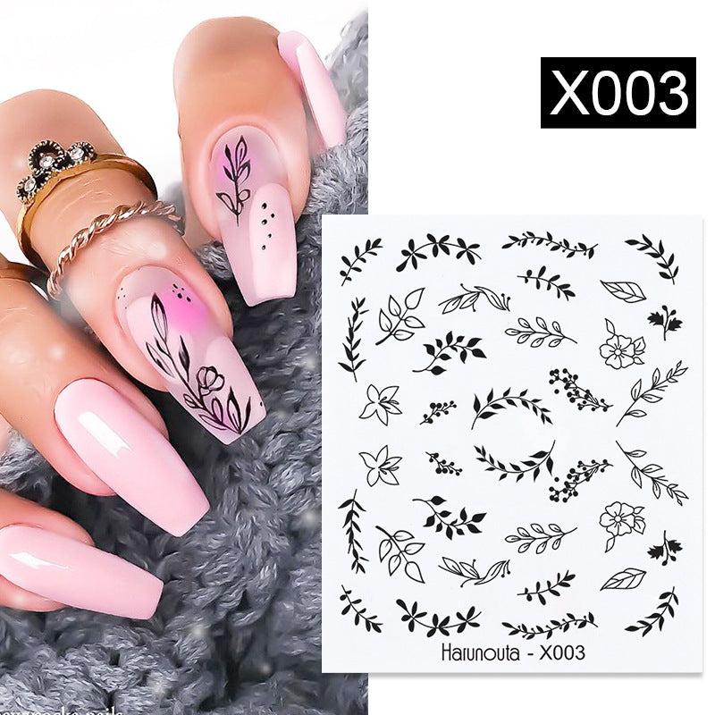 Nail Art Butterfly Sticker Flower Leaf Decal