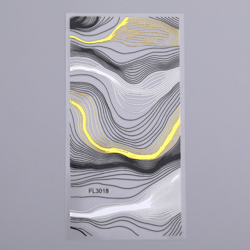 Line Sticker Stripe Wave