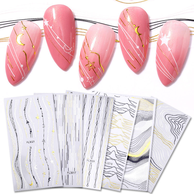 Line Sticker Stripe Wave