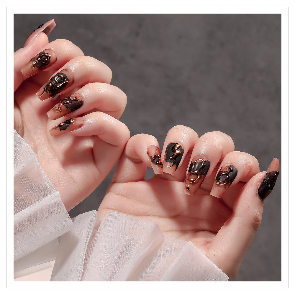 Fake Nail Patches Hand Wearing Art